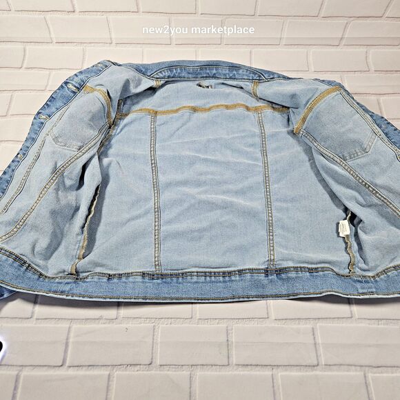 Falls Creek Denim Jacket Girls Size large Long Sleeve Button Up jean jacket - Picture 3 of 12